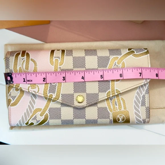 Louis Vuitton Limited Edition Nautical Damier Azur Portefeiulle Sarah Wallet - Picture 11 of 15